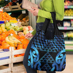 Taniko Motifs Matariki New Zealand Grocery Bag NZ Niho Taniwha Poutama