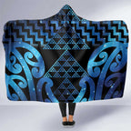 Taniko Motifs Matariki New Zealand Hooded Blanket NZ Niho Taniwha Poutama