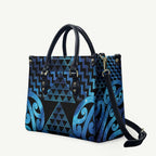 Taniko Motifs Matariki New Zealand Leather Bag NZ Niho Taniwha Poutama