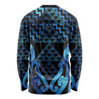 Taniko Motifs Matariki New Zealand Long Sleeve Shirt NZ Niho Taniwha Poutama