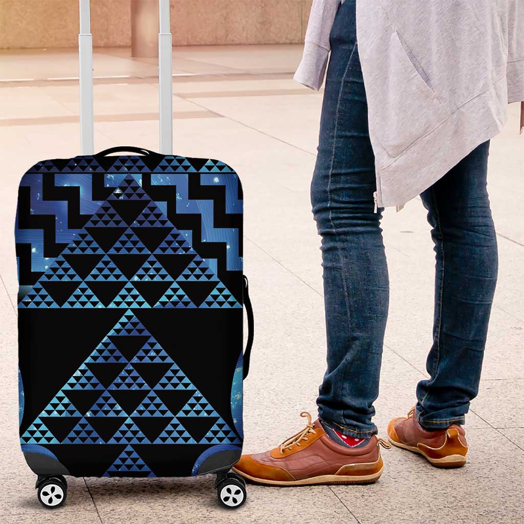 Taniko Motifs Matariki New Zealand Luggage Cover NZ Niho Taniwha Poutama