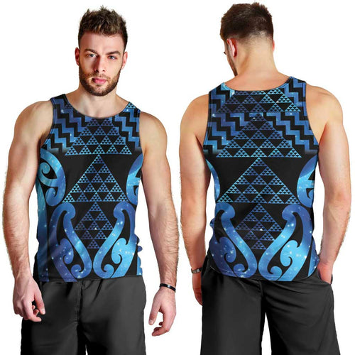 Taniko Motifs Matariki New Zealand Men Tank Top NZ Niho Taniwha Poutama