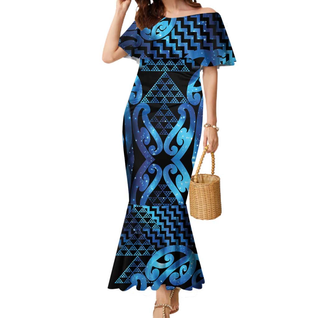 Taniko Motifs Matariki New Zealand Mermaid Dress NZ Niho Taniwha Poutama