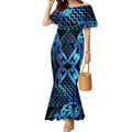 Taniko Motifs Matariki New Zealand Mermaid Dress NZ Niho Taniwha Poutama