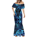 Taniko Motifs Matariki New Zealand Mermaid Dress NZ Niho Taniwha Poutama