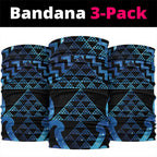 Taniko Motifs Matariki New Zealand Neck Gaiter NZ Niho Taniwha Poutama