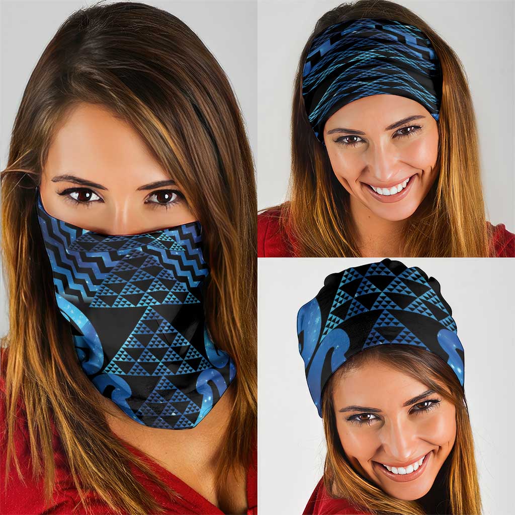 Taniko Motifs Matariki New Zealand Neck Gaiter NZ Niho Taniwha Poutama