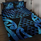 Taniko Motifs Matariki New Zealand Quilt Bed Set NZ Niho Taniwha Poutama