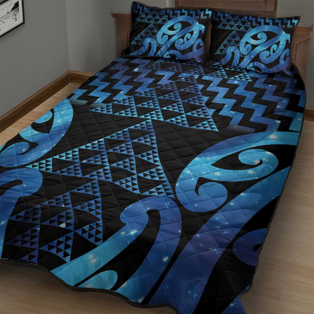 Taniko Motifs Matariki New Zealand Quilt Bed Set NZ Niho Taniwha Poutama