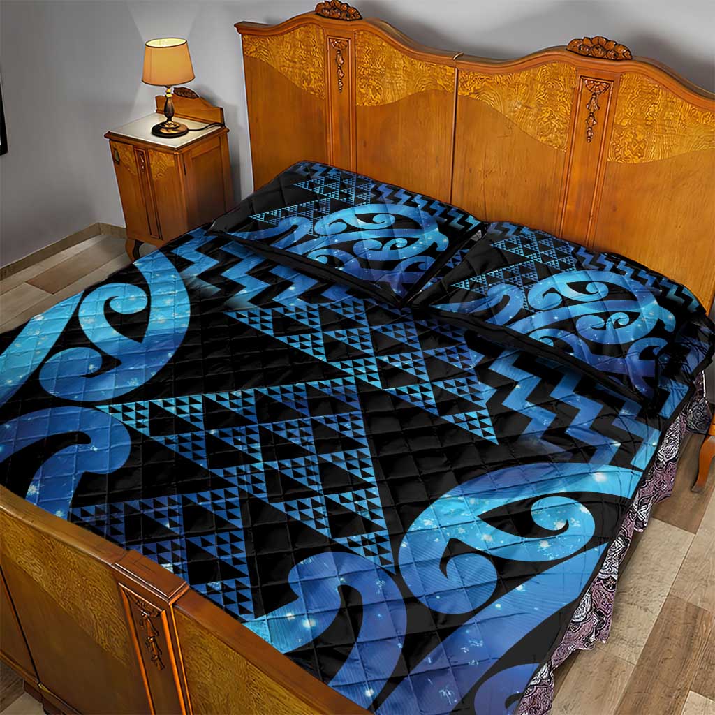 Taniko Motifs Matariki New Zealand Quilt Bed Set NZ Niho Taniwha Poutama