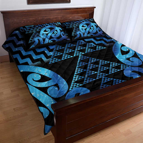 Taniko Motifs Matariki New Zealand Quilt Bed Set NZ Niho Taniwha Poutama