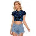 Taniko Motifs Matariki New Zealand Raglan Cropped T Shirt NZ Niho Taniwha Poutama