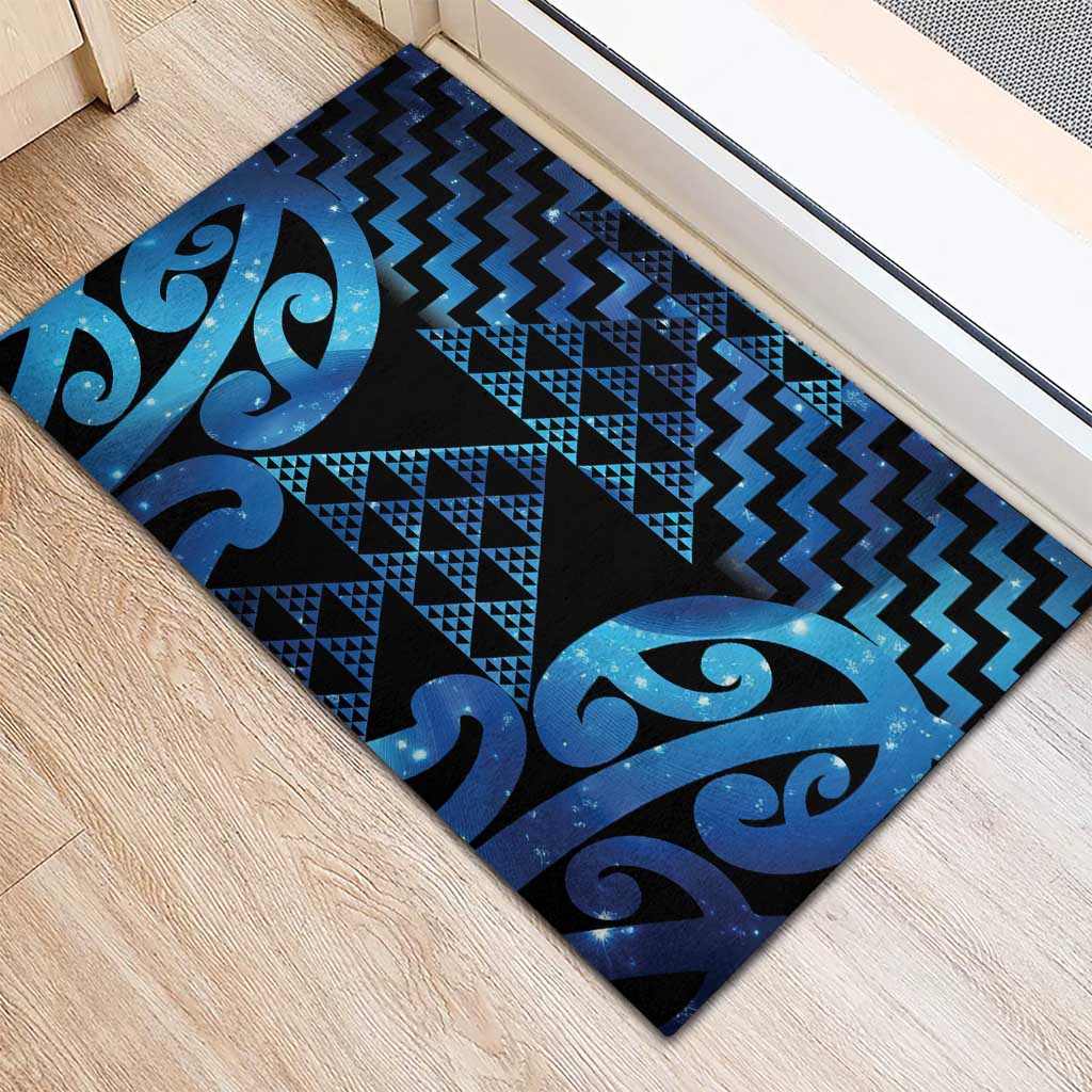 Taniko Motifs Matariki New Zealand Rubber Doormat NZ Niho Taniwha Poutama