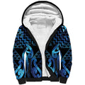 Taniko Motifs Matariki New Zealand Sherpa Hoodie NZ Niho Taniwha Poutama
