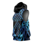 Taniko Motifs Matariki New Zealand Sleeveless Hoodie NZ Niho Taniwha Poutama