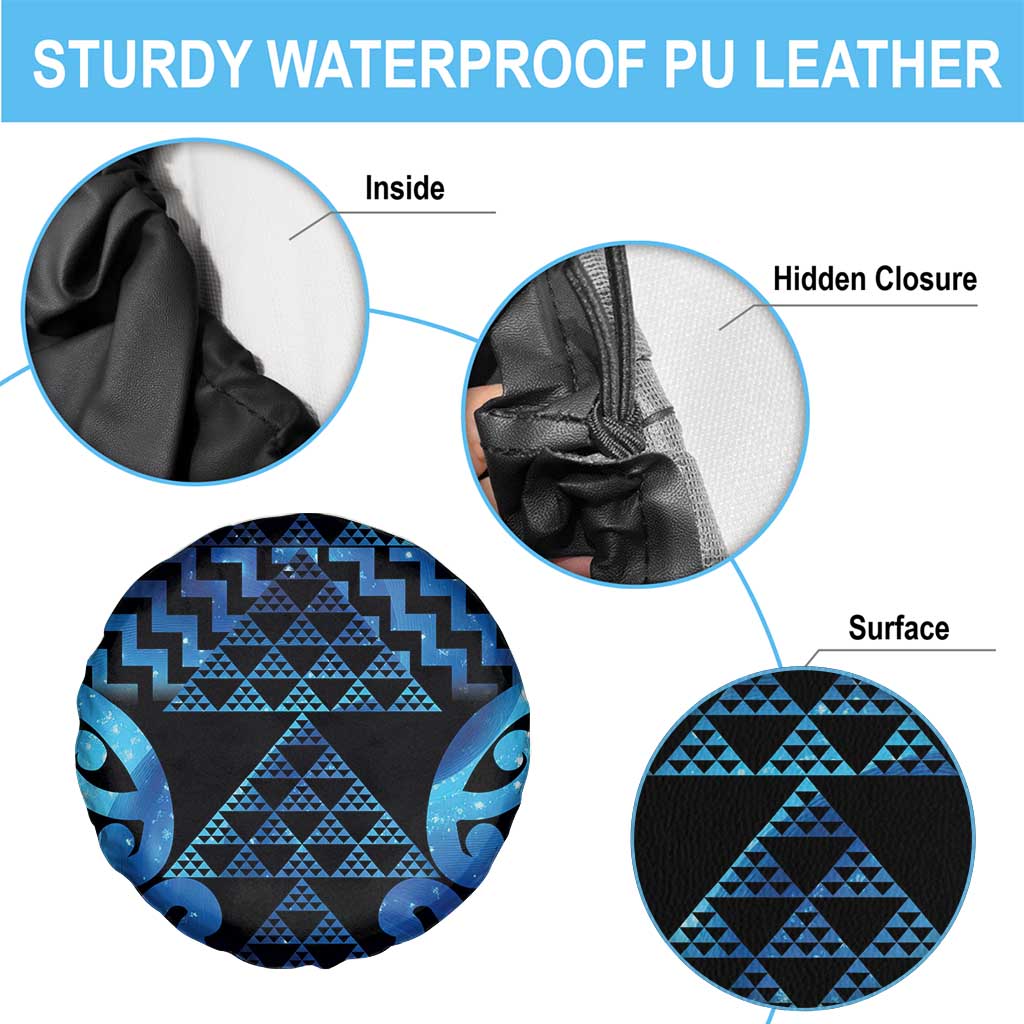 Taniko Motifs Matariki New Zealand Spare Tire Cover NZ Niho Taniwha Poutama