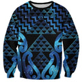 Taniko Motifs Matariki New Zealand Sweatshirt NZ Niho Taniwha Poutama