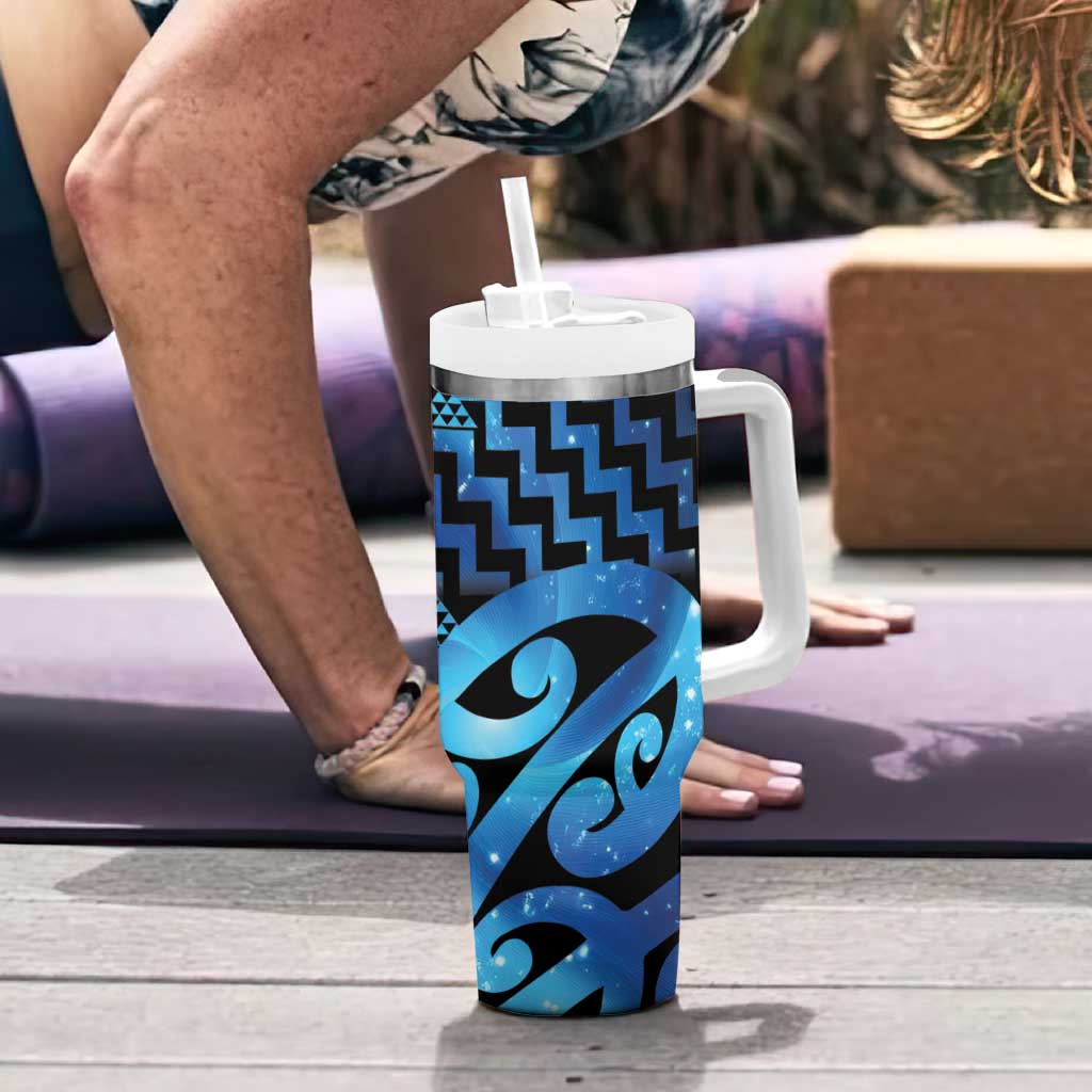 Taniko Motifs Matariki New Zealand Tumbler With Handle NZ Niho Taniwha Poutama
