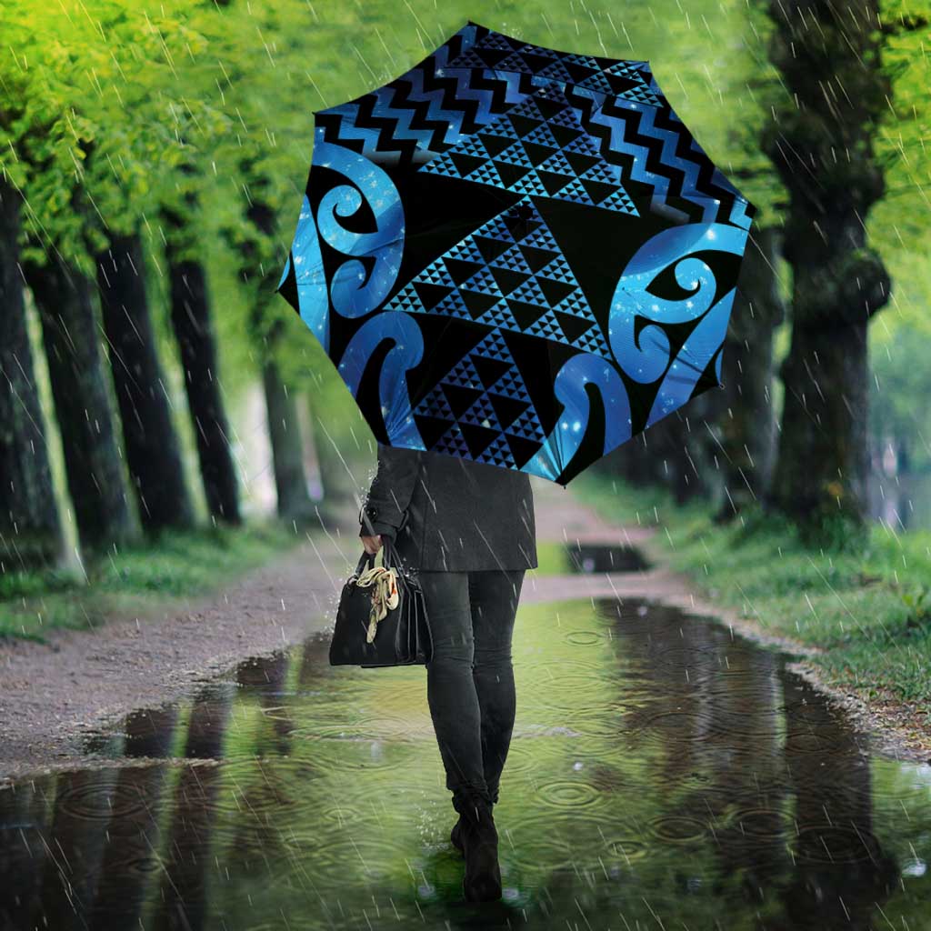 Taniko Motifs Matariki New Zealand Umbrella NZ Niho Taniwha Poutama