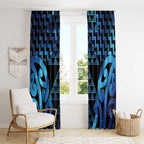 Taniko Motifs Matariki New Zealand Window Curtain NZ Niho Taniwha Poutama
