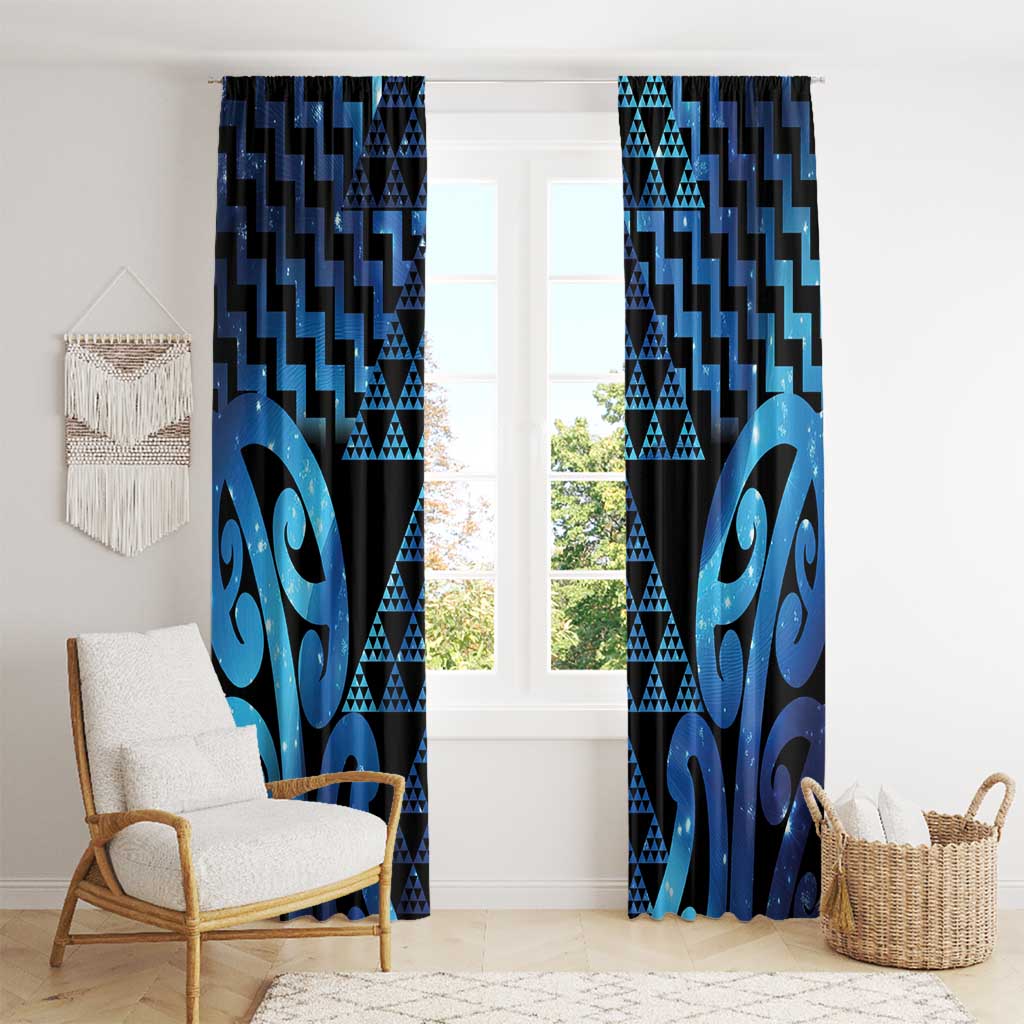 Taniko Motifs Matariki New Zealand Window Curtain NZ Niho Taniwha Poutama