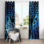 Taniko Motifs Matariki New Zealand Window Curtain NZ Niho Taniwha Poutama