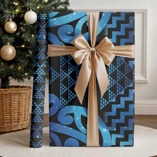 Taniko Motifs Matariki New Zealand Wrapping Paper NZ Niho Taniwha Poutama