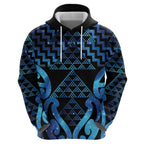 Taniko Motifs Matariki New Zealand Zip Hoodie NZ Niho Taniwha Poutama