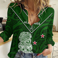 (Custom Text And Number) Aotearoa Rugby Women Casual Shirt All Stars New Zealand Tiki Maori LT14
