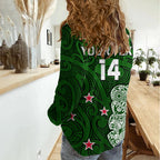 (Custom Text And Number) Aotearoa Rugby Women Casual Shirt All Stars New Zealand Tiki Maori LT14