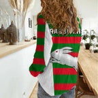 Rabbitohs Rugby Women Casual Shirt Go Souths 1908 Sporty Style White LT14