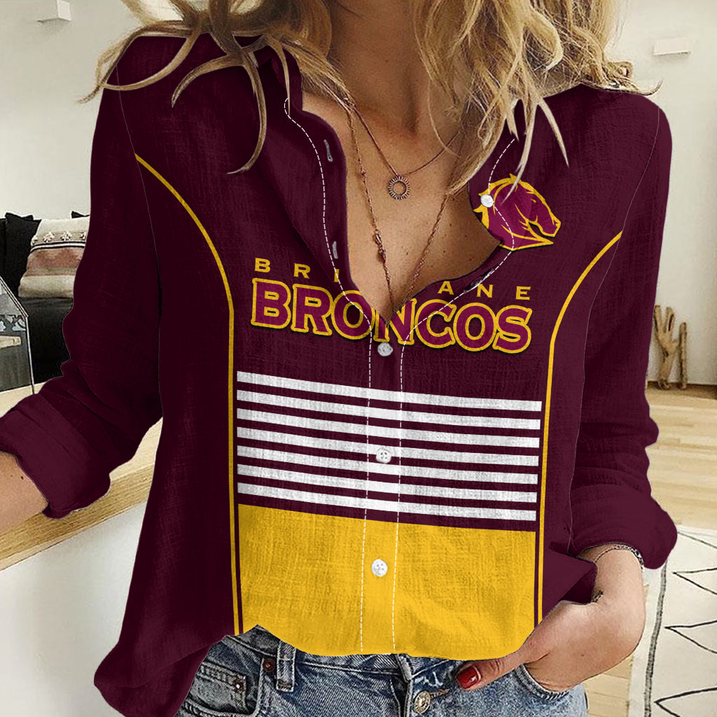 Broncos Rugby 2023 Women Casual Shirt Sporty Style Maroon Version LT14