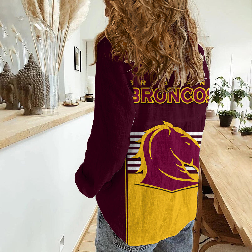 Broncos Rugby 2023 Women Casual Shirt Sporty Style Maroon Version LT14