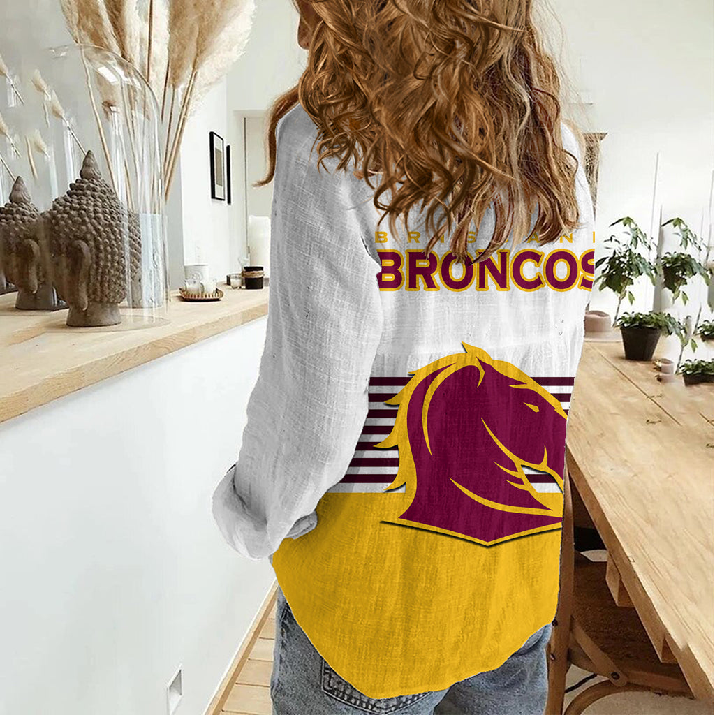Broncos Rugby 2023 Women Casual Shirt Sporty Style White Version LT14