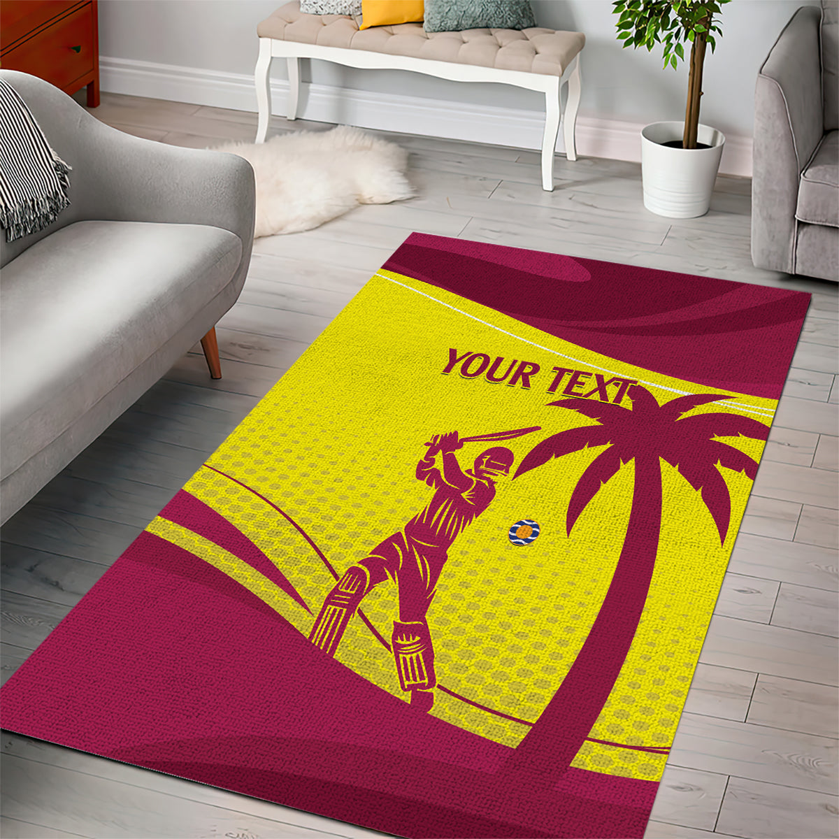 Custom West Indies Cricket Area Rug 2024 World Cup Go Windies