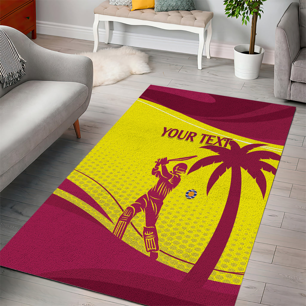 Custom West Indies Cricket Area Rug 2024 World Cup Go Windies
