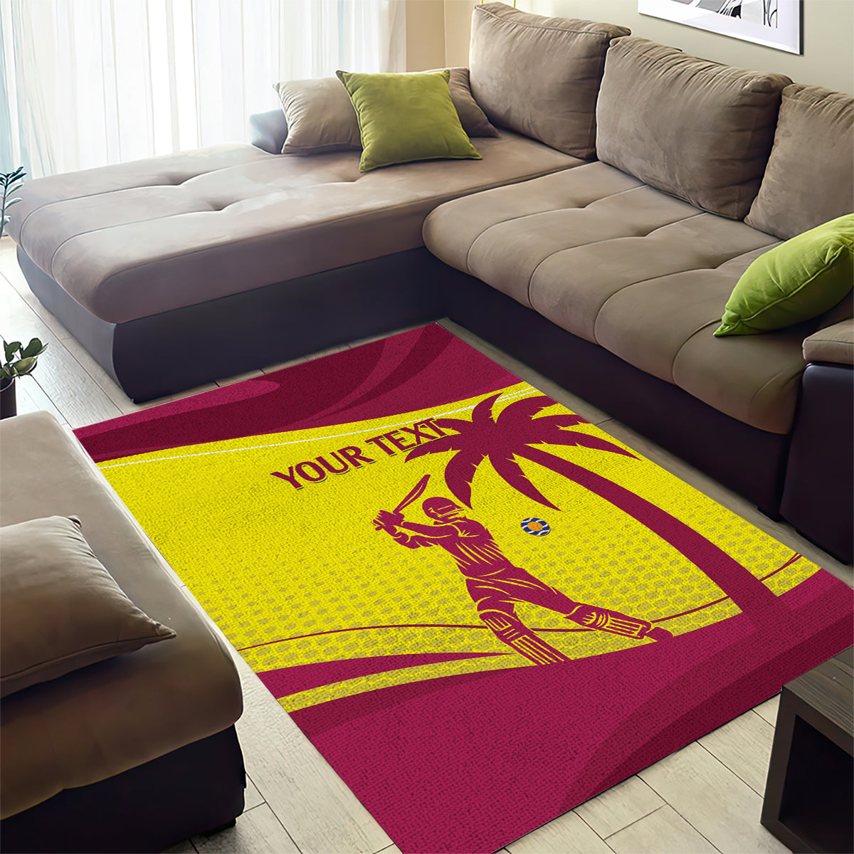 Custom West Indies Cricket Area Rug 2024 World Cup Go Windies