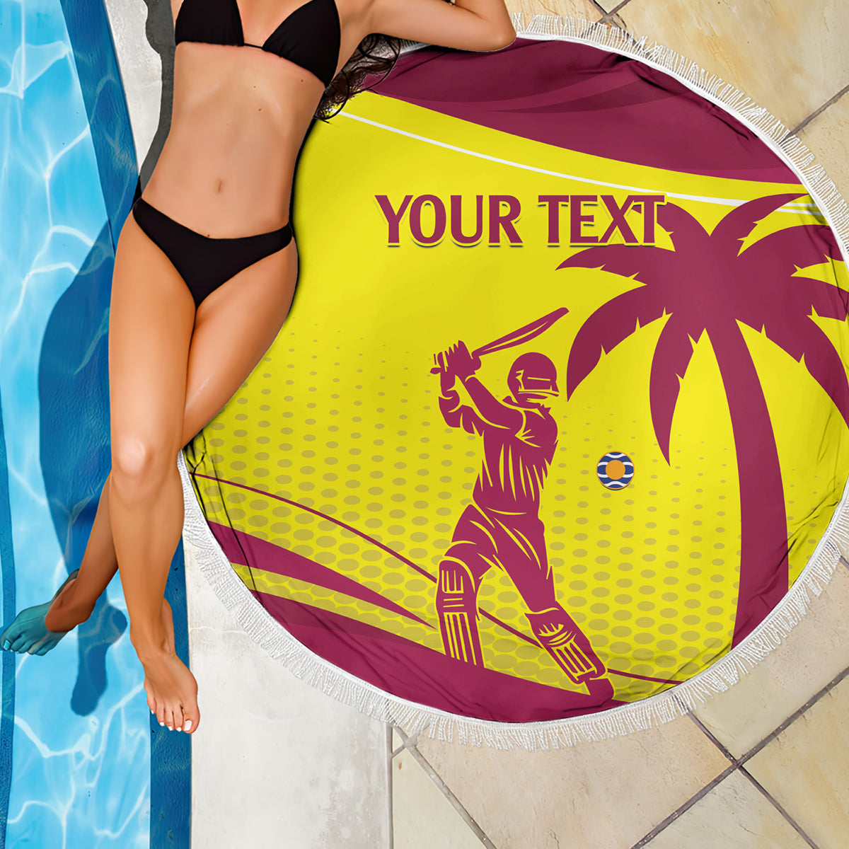 Custom West Indies Cricket Beach Blanket 2024 World Cup Go Windies