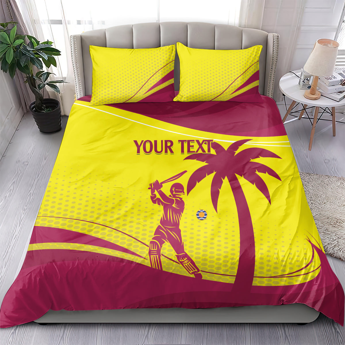 Custom West Indies Cricket Bedding Set 2024 World Cup Go Windies