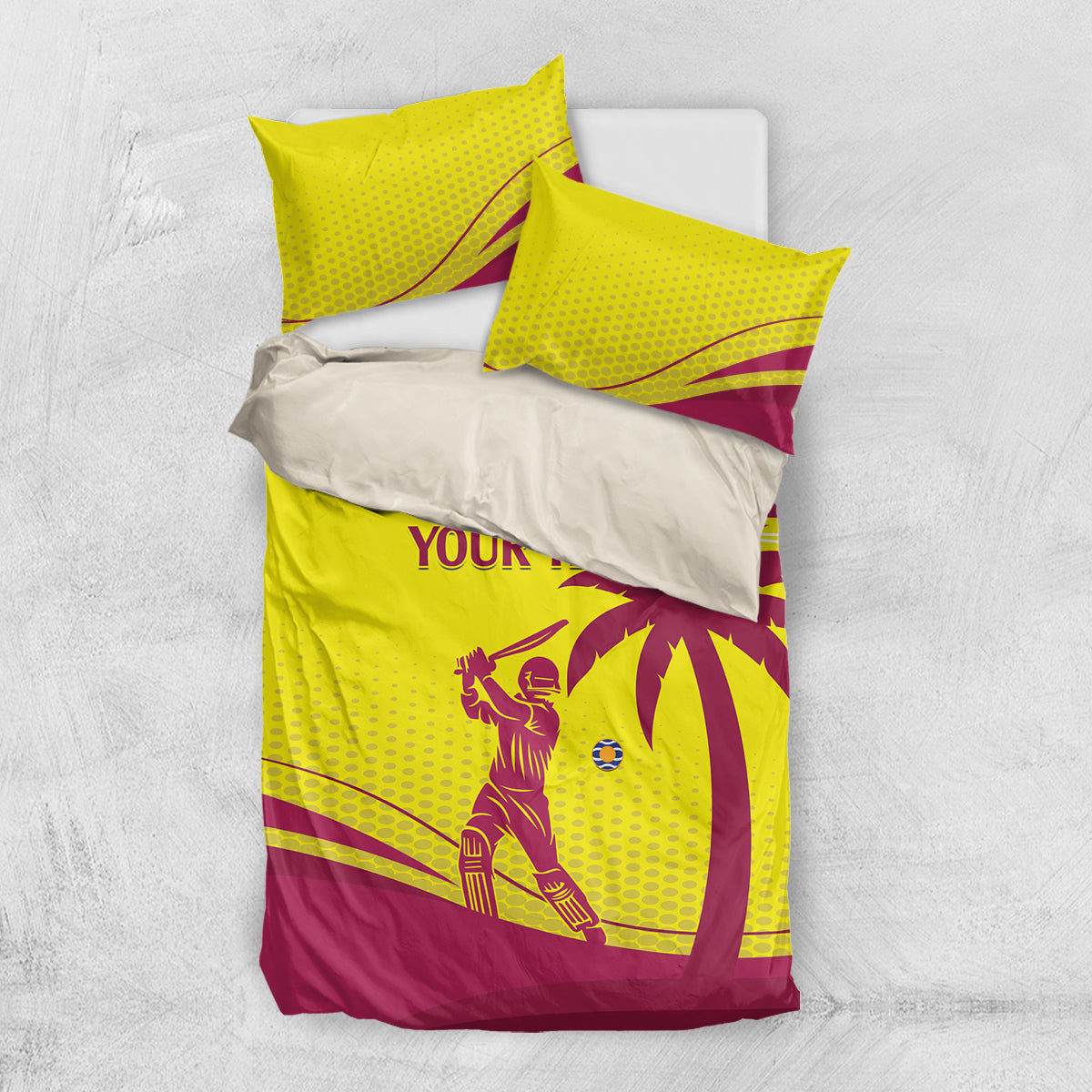 Custom West Indies Cricket Bedding Set 2024 World Cup Go Windies