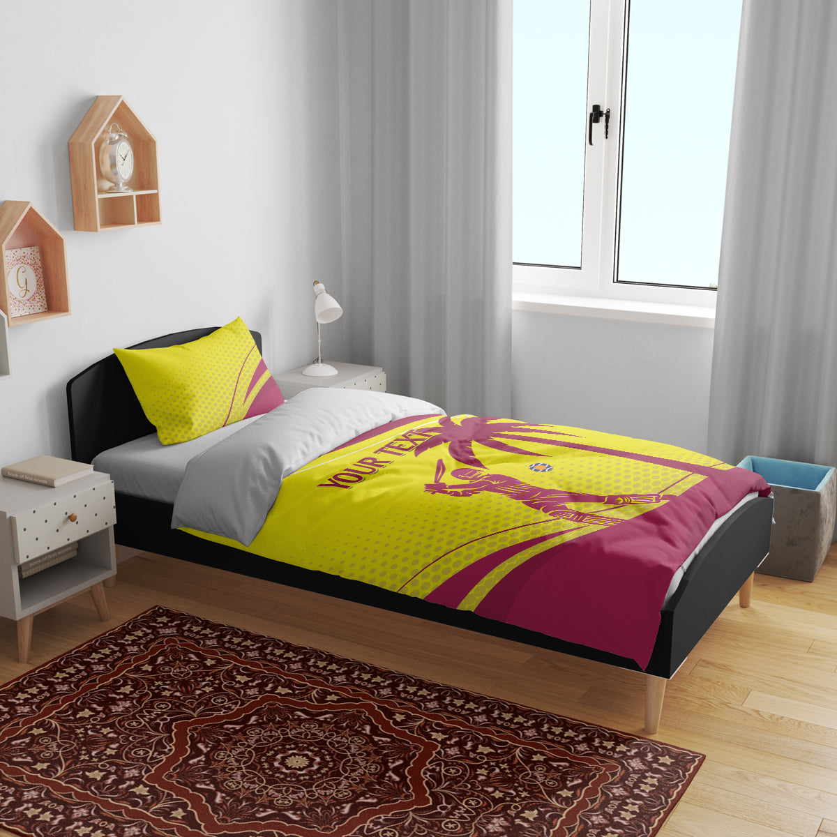 Custom West Indies Cricket Bedding Set 2024 World Cup Go Windies