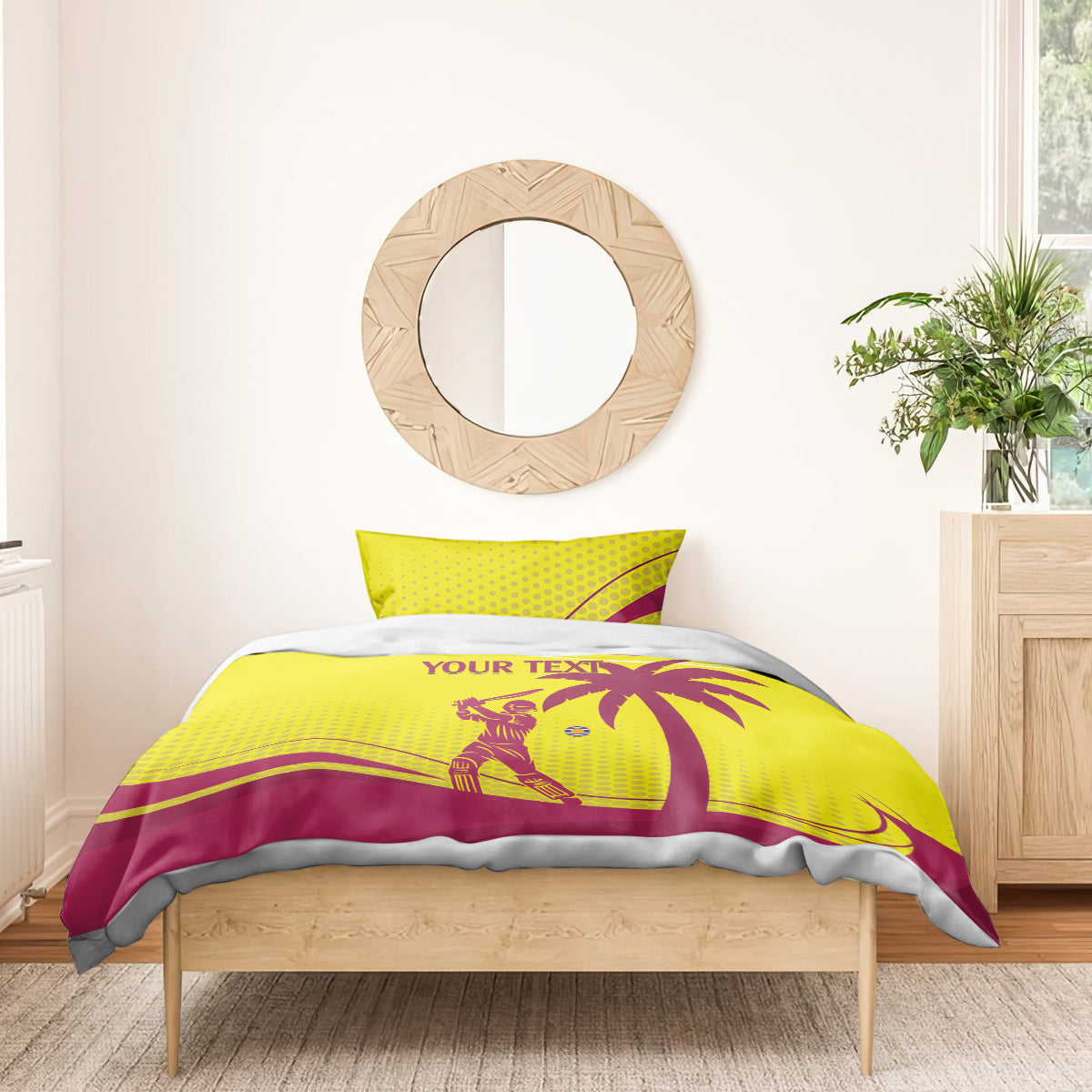 Custom West Indies Cricket Bedding Set 2024 World Cup Go Windies