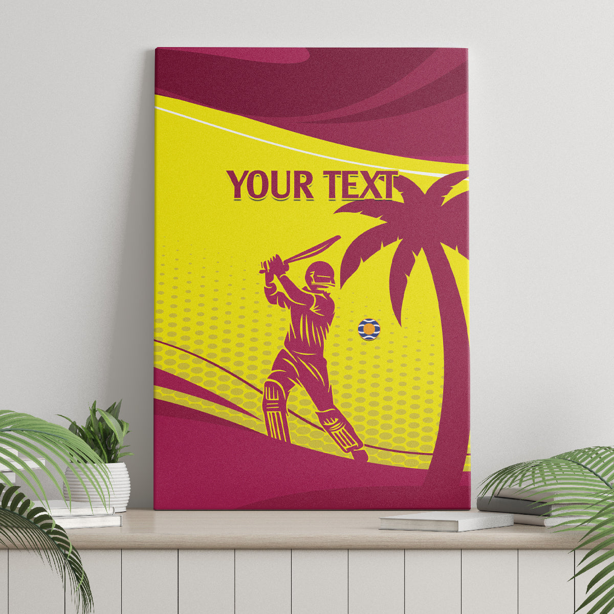 Custom West Indies Cricket Canvas Wall Art 2024 World Cup Go Windies