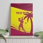 Custom West Indies Cricket Canvas Wall Art 2024 World Cup Go Windies