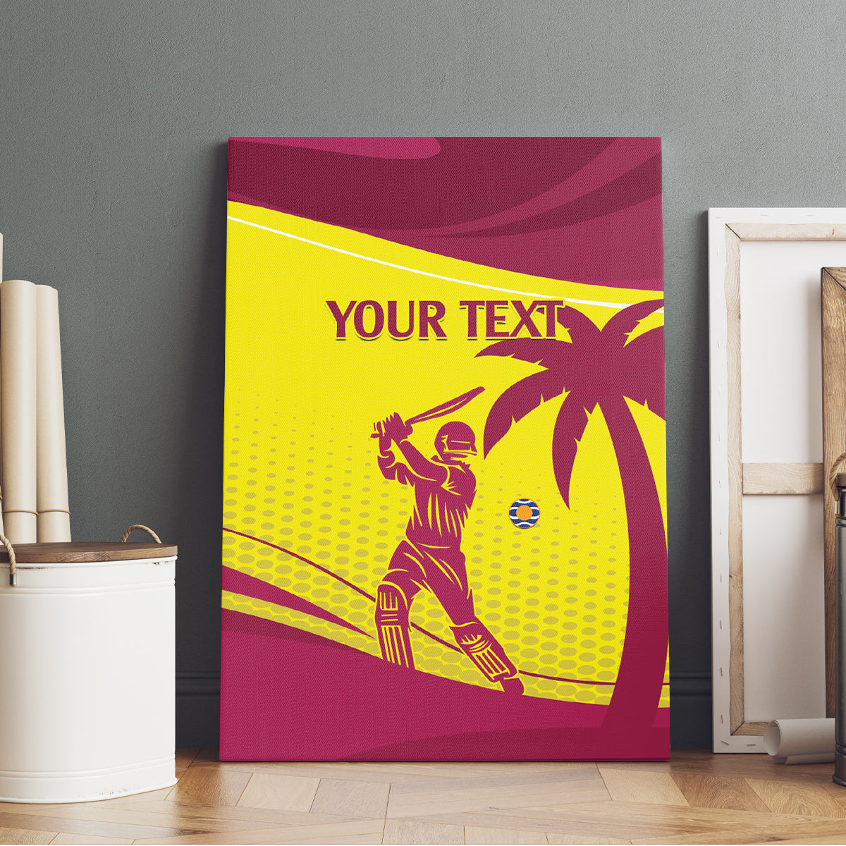 Custom West Indies Cricket Canvas Wall Art 2024 World Cup Go Windies
