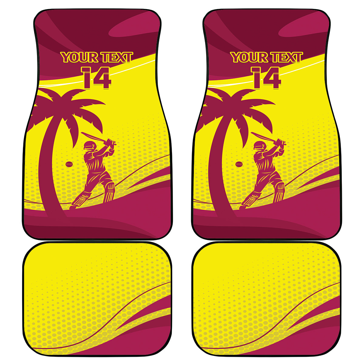 Custom West Indies Cricket Car Mats 2024 World Cup Go Windies