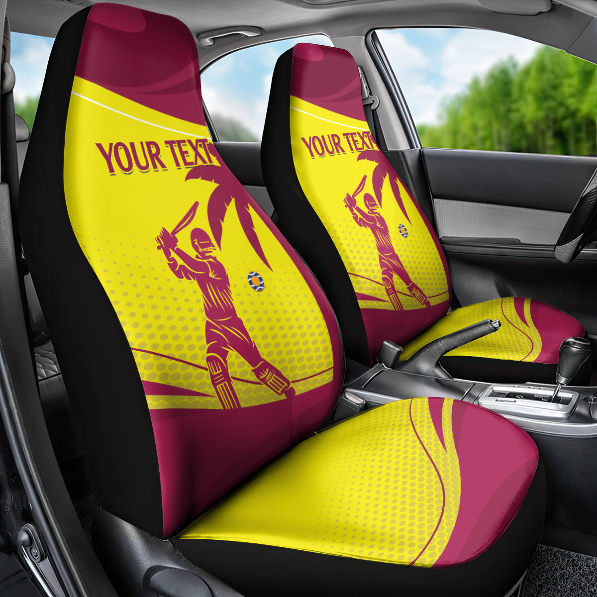 Custom West Indies Cricket Car Seat Cover 2024 World Cup Go Windies