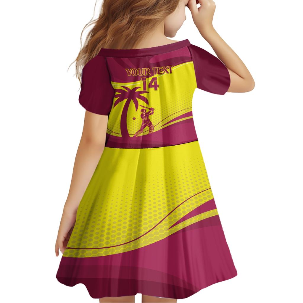 Custom West Indies Cricket Family Matching Short Sleeve Bodycon Dress and Hawaiian Shirt 2024 World Cup Go Windies