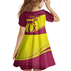 Custom West Indies Cricket Family Matching Summer Maxi Dress and Hawaiian Shirt 2024 World Cup Go Windies