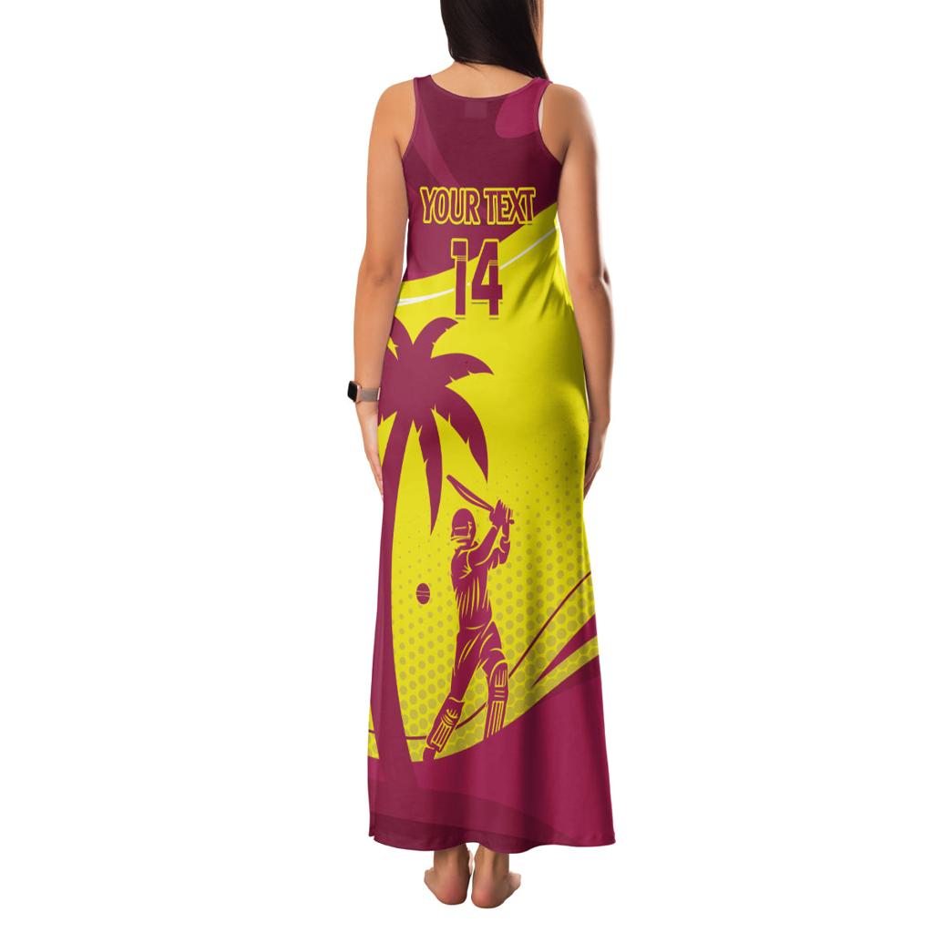 Custom West Indies Cricket Family Matching Tank Maxi Dress and Hawaiian Shirt 2024 World Cup Go Windies